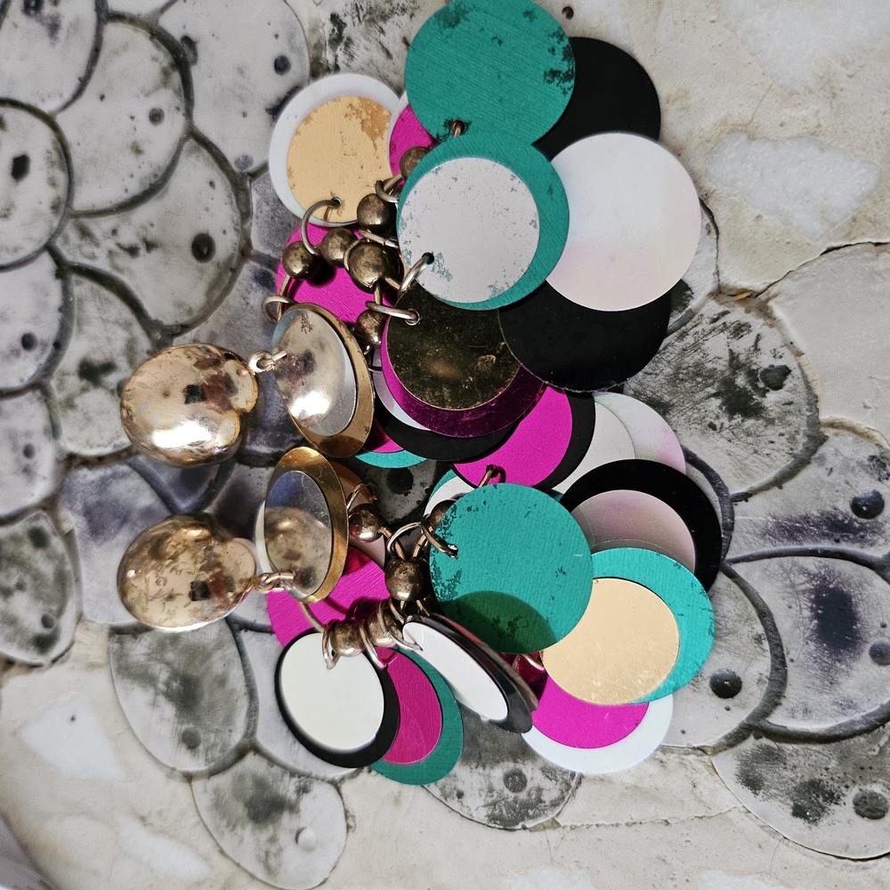 ♡Vintage☆Mulimedia Earrings Pre-Owned In Good Condition💛